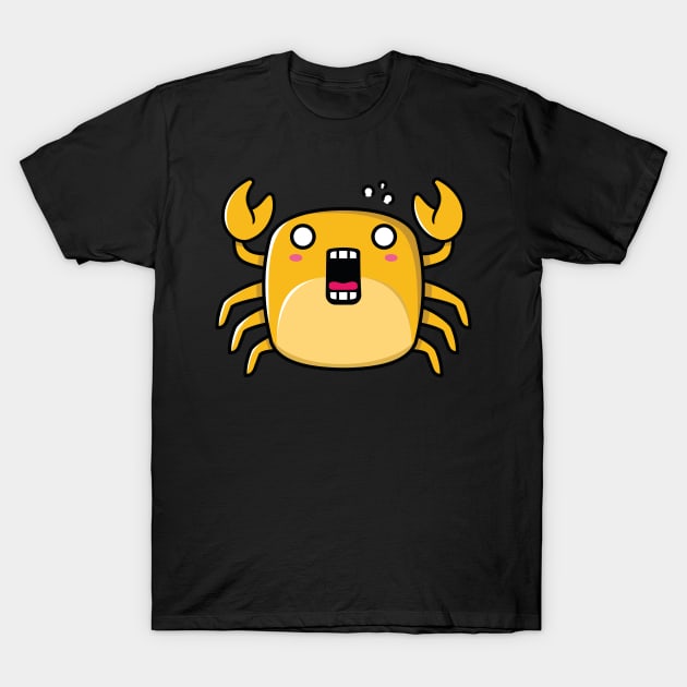 Cute kawaii Crab angry T-Shirt by Novelty-art